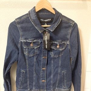 NWT Karl Lagerfeld Denim Jacket Women Size Medium